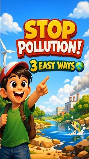 Save Earth 🌍 | Stop Pollution | Easy Tips for Kids #Shorts