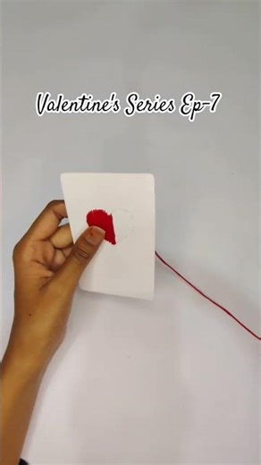 I Made This Cute Card Using Only Thread 😍🧵 | valentine's Series ep-7