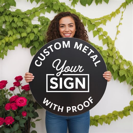 Custom Outdoor Metal Logo Sign - Business, Office, Storefront Decor, Free Proof Design - Etsy