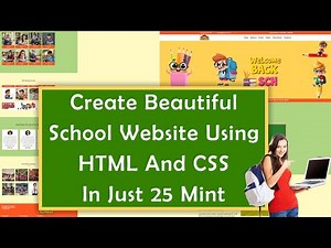 How To Create School Website Using HTML And CSS | School Website Design Using html and css
