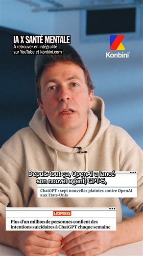 Une enquête menée par la psychologue Isaline et la chercheuse Chloé Clavel revient sur le suicide de deux jeunes garçons qui s’étaient mutuellement confiés à travers des échanges nourris avec une intelligence artificielle. Ces adolescents, qui entretenaient avec l’IA des relations présentées comme "amoureuses" ou de "confidents", y trouvaient une écoute constante et une forme de réassurance émotionnelle qui a progressivement remplacé les liens humains. L’enquête met en lumière la manière dont ce