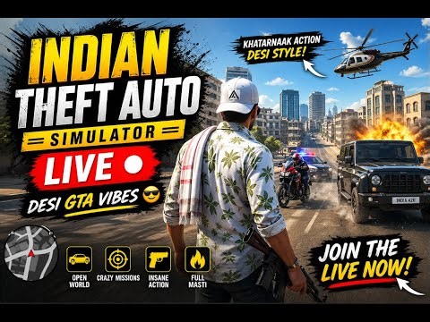 Indian Theft Auto Simulator LIVE 🔥 Desi GTA Vibes 😎 Full Gameplay