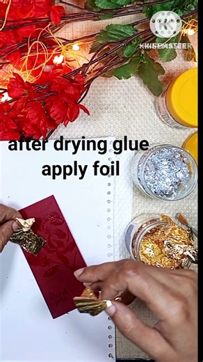 foiling on handmade birthday card/bookmark #idea #foil #technics#foilpaper #greetingcard #art