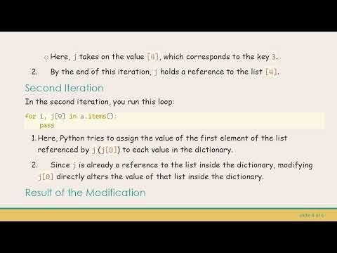 Understanding Python: Why a Dict's List Value Can Become Infinite Depth During Iteration