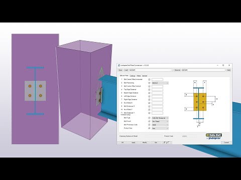 Tekla Structures 2022 – How to use the Lindapter end plate connection