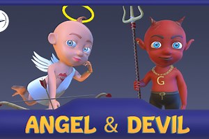 Angel and Devil with Animations Unity by hayq_art