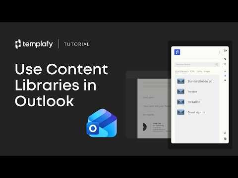 How to Use Templafy Content Libraries in Outlook