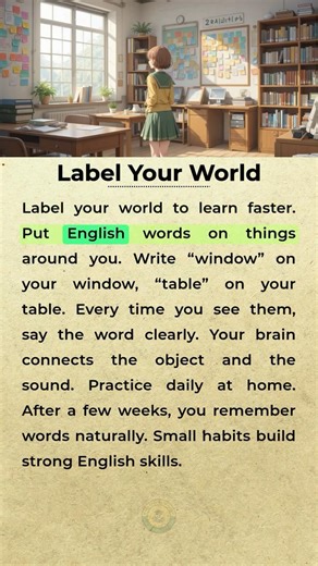 Learn English Faster: Label Your World 🏷️ | English Reading and Listening Practice #Learnenglish