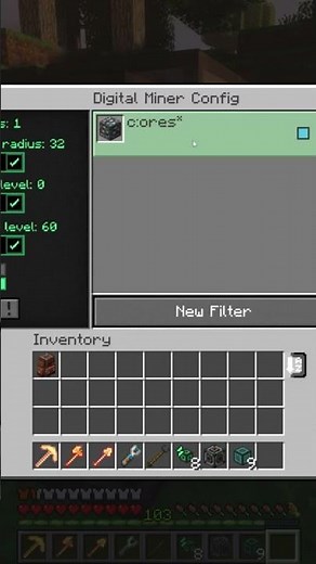 How to collect all Ores with the digital miner in Mekanism #mekanism #atm10