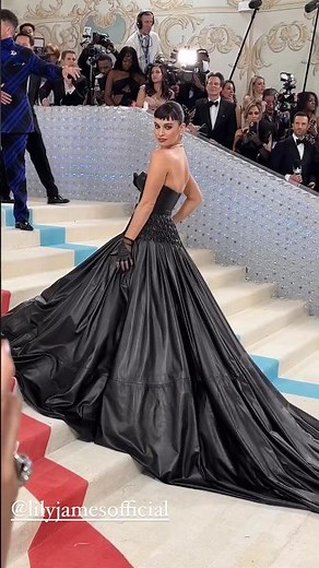 Lily James at the 2023 Met Gala. #lilyjames