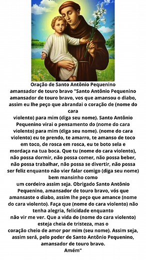 Oração de Santo Antônio Pequenino Amansador( faça essa oração para amansar marido, namorado)#amansamarido #amansador #santoantonio #santoantoniopequenino #oracaopoderosa #oracao #oracaodesantoantonio