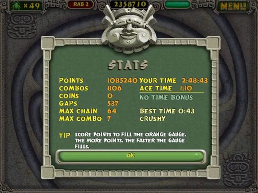 [祖玛/zuma] 最难关单关练习模式世界纪录 part 4: rabbit 2 1812490-2358710