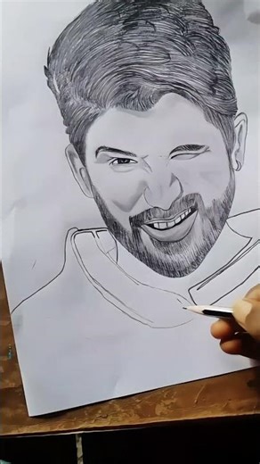 Fan_art_of_@alluarjunonline_Share this_to_AA_fan_🤭🤭♥️__#alluarjun_#bunny_#portrait_#fanart_#scketch