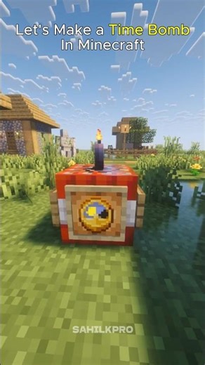 Time Bomb in Minecraft | Minecraft Viral Build Hacks #shorts #viral #minecraft