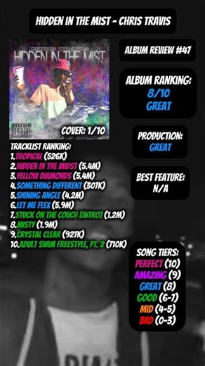 Album Review #47 - Hidden In The Mist By Chris Travis #christravis #hiddeninthemist #albumreview #fy