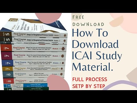 How To Download ICAI Study Material in PDF ll FREE Soft Copy of CA Books #ICAI #RohitKrishnaRK #CA