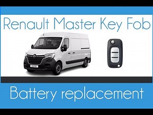 Renault Master III key fob battery replacement