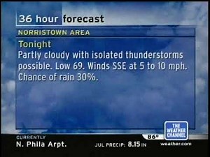 Weather Channel local forecast - 2004
