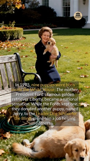 A White House puppy born in 1975 became a guide dog for the blind. #history #didyouknow #WhiteHouseHistory #PresidentFord | Ancienta