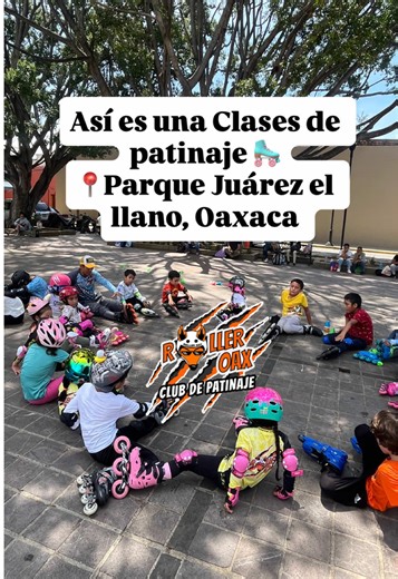 Así es una clase de patinaje en el llano de Oaxaca