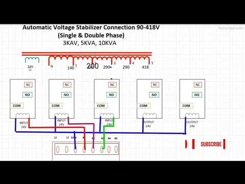 5KVA 7KVA Automatic voltage stabilizer connection with microkit, Single and Double Phase stabilizer