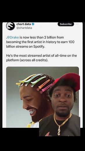 Drame is less than 2billion streams from 100 billion on spotify 😳 #greenscreen #drake #streams #spotify #foryou #fyp