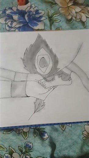 radha rani and krishna drawing