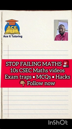 #maths #mathstutor #csecmaths #csec
