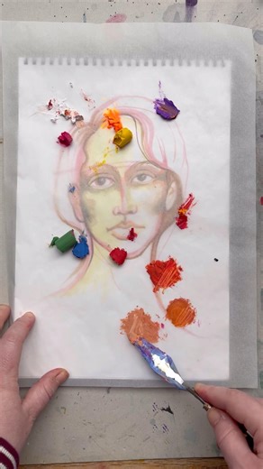 Mixing face crayons 🖍️ #art #fypシ #colourmixing