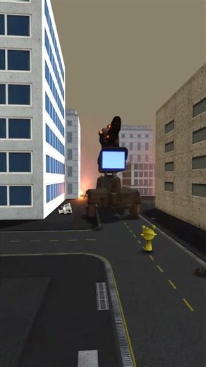 Giant Head Robot Attacks the City 😱 #sprunki #animation #3danimation #skibiditoilet #skibidi