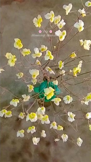 Diy Blooming Branch🌸made of old candle #diy #craft #diyhomedecor #homedecor