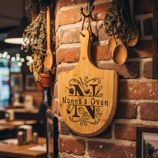 Personalized Engraved Bamboo Pizza Peel, Custom Monogram Pizza Board, Rustic Italian Kitchen Decor, Unique Housewarming Couple Gift - Etsy