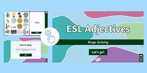 ESL Adjectives Bingo [Kids, A1-A2]