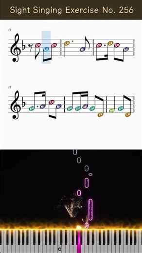 Daily Sight-Singing Exercise No.256 | Intermediate: One Flat(Key F), Movable Do