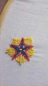 Beautiful And unique Star Buttas Hand Embroidery Design For All Over Filling Stitch #short#ytshorts