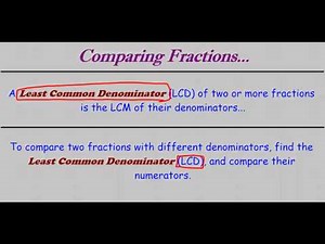 FULL LESSON - Comparing Fractions