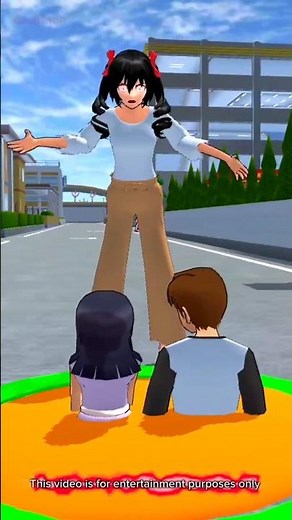 Mio Family Stuck Inside Hole 😁#shorts #viral#sakuraschoolsimulatordrama#trending