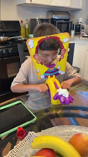 First time playing pie face! 🥧