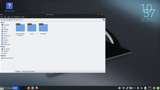 MX Linux -Xfce - 主题提示。