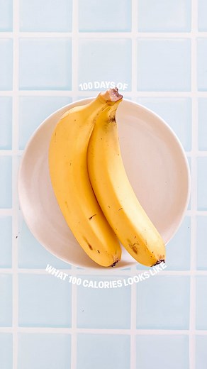 106g of Banana = 100 calories. Enjoy ✨ | banana