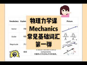 【中英双语对照】3分钟带你学16个物理运动学英语单词 | physics kinematics