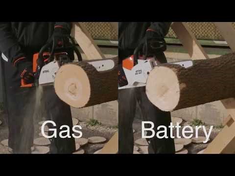Chain Saw Race: Gas vs. Battery