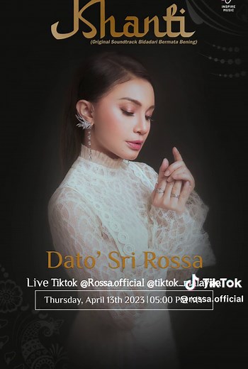 Live with Rossa on TikTok Malaysia | 13 April, 5 PM Malaysia