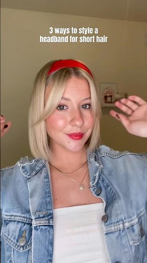 3 simple and easy ways to style a headband for short hair #hairstyleinspo #hairtrends #hairhack