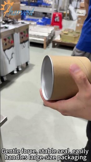 Halbautomatische Dosenverschließmaschine für extra große Teedosen, Papierdosenverschließmaschine.