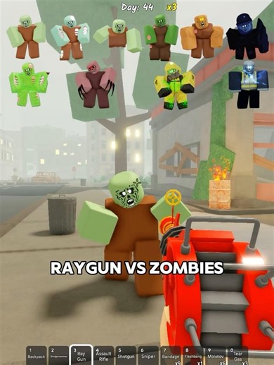 raygun vs zombies roblox survive the apocalypse😳#survivetheapocalypse #roblox