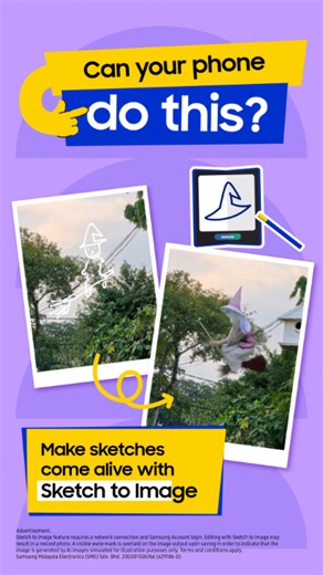 Turn simple doodles into stunning creations with Sketch to Image on the Galaxy Z Fold7 and Z Flip7. 🎨✨ Just sketch it, and let your phone bring it to life. 🌟📱 From playful squiggles to full-on masterpieces—your imagination is the only limit. 🚀🖌️ Can your phone do this? 📷: Monkey Jackson #GalaxyZFold7 #GalaxyZFlip7 #CanYourPhoneDoThis | Samsung