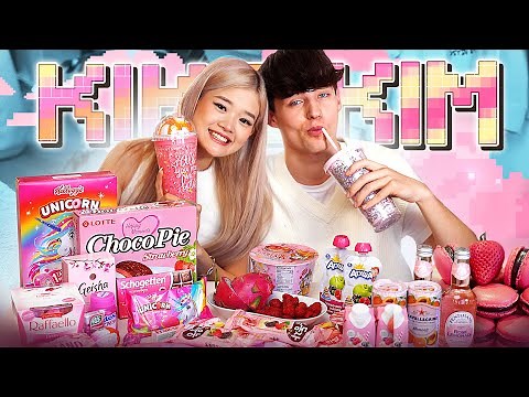 (ENG SUB) MUKBANG / only PINK FOOD, PINK CHOCO PIE and LEMONADE