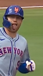 Did Brandon Nimmo clap back at Michael Harris II? 👀 When Harris caught a fly ball to CF in the 7th, he stuck his tongue out. The Mets were down 3-0 at this point in the game. During Nimmo’s home run trot that made the game 6-3, Nimmo stuck his tongue out in the direction of center field. Harris followed up by mocking the Mets’ base hit celebration when the Braves took a 7-6 lead, a lead in which they of course would not hold in an 8-7 Mets win. | SNY