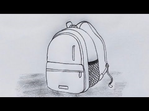 School bag drawing / how to draw school bag / easy school bag drawing for beginners